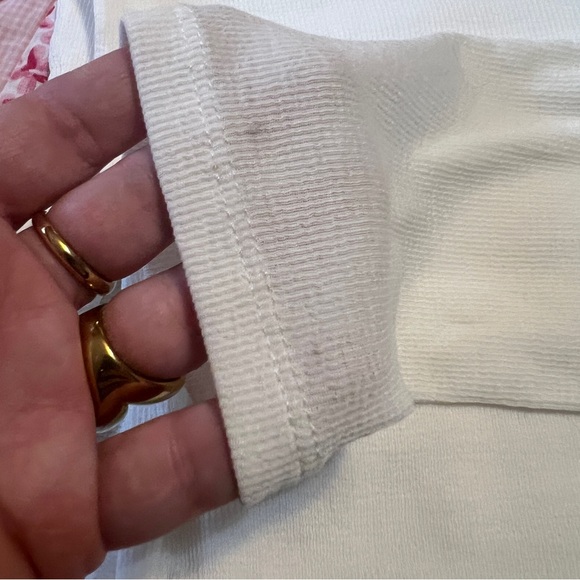 Madewell Contrast-Stitched Crewneck Crop Tee L NWT Flaws - Picture 13 of 13